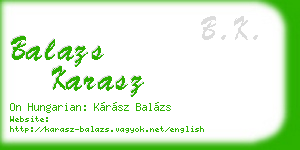 balazs karasz business card